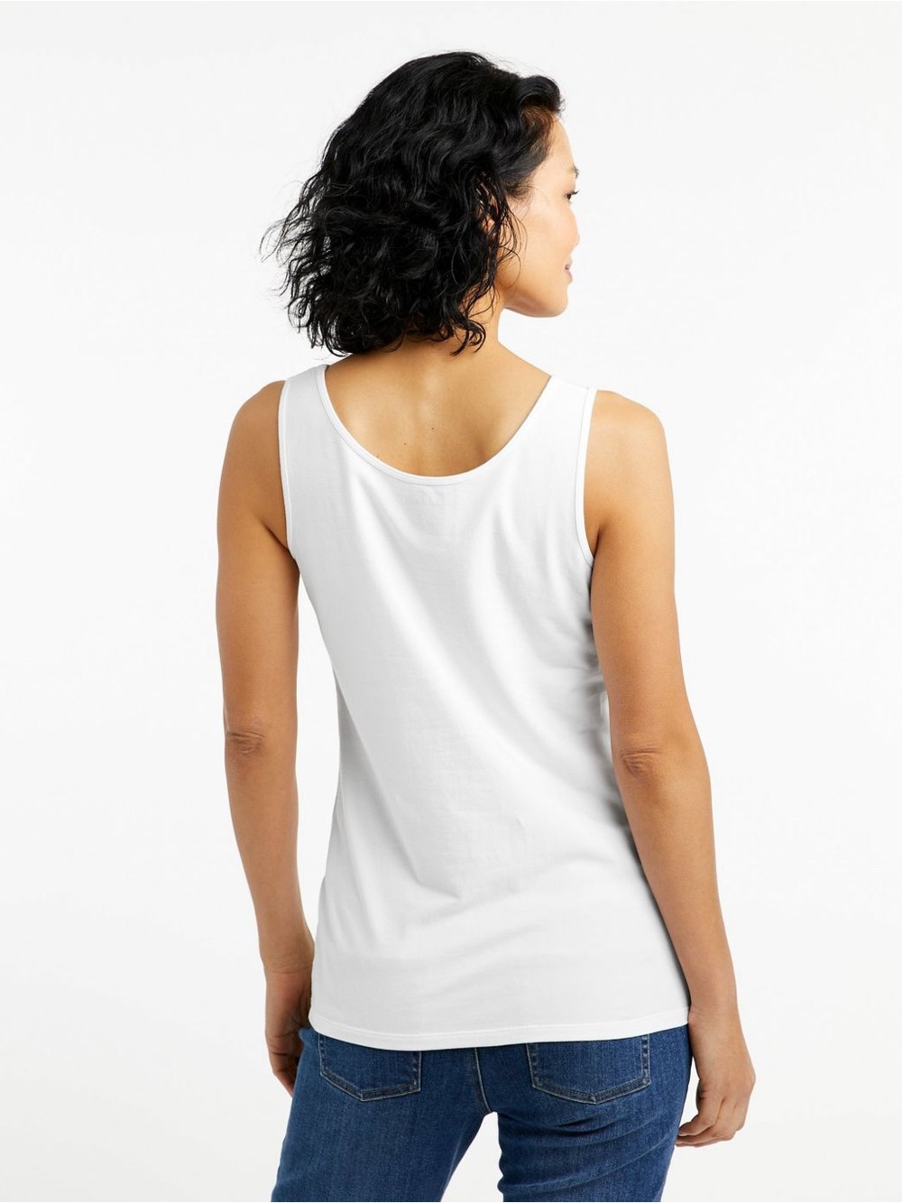 LL Bean Unshrinkable Layering Tank Bundle of Three White Gray Cream Large NEW - Picture 3 of 10